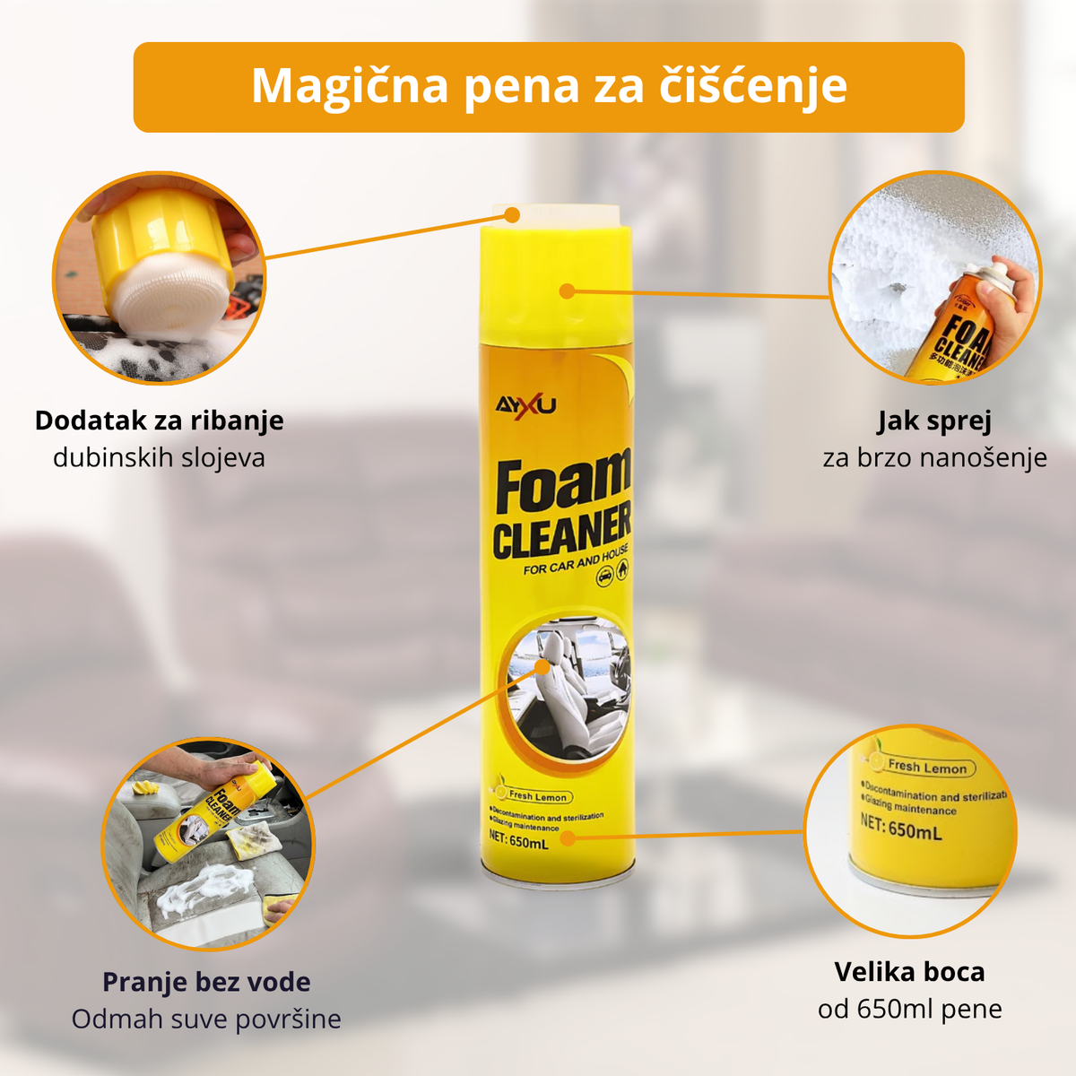 Magična pena za čišćenje + 2xMikrofiber krpe Gratis