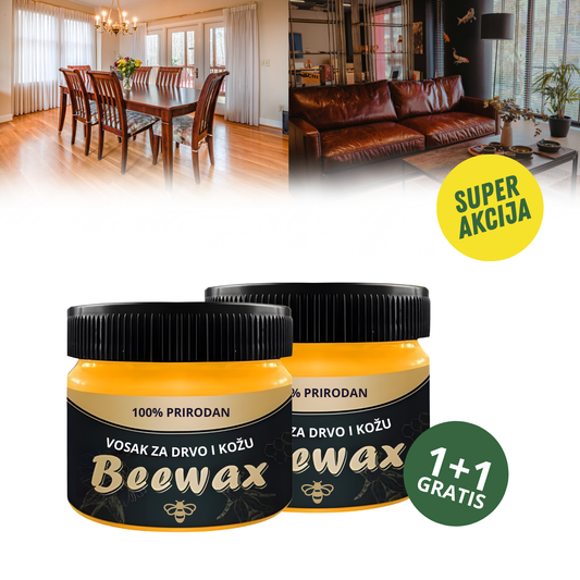 BeeWax - Vosak za obnovu drvenih površina 1+1