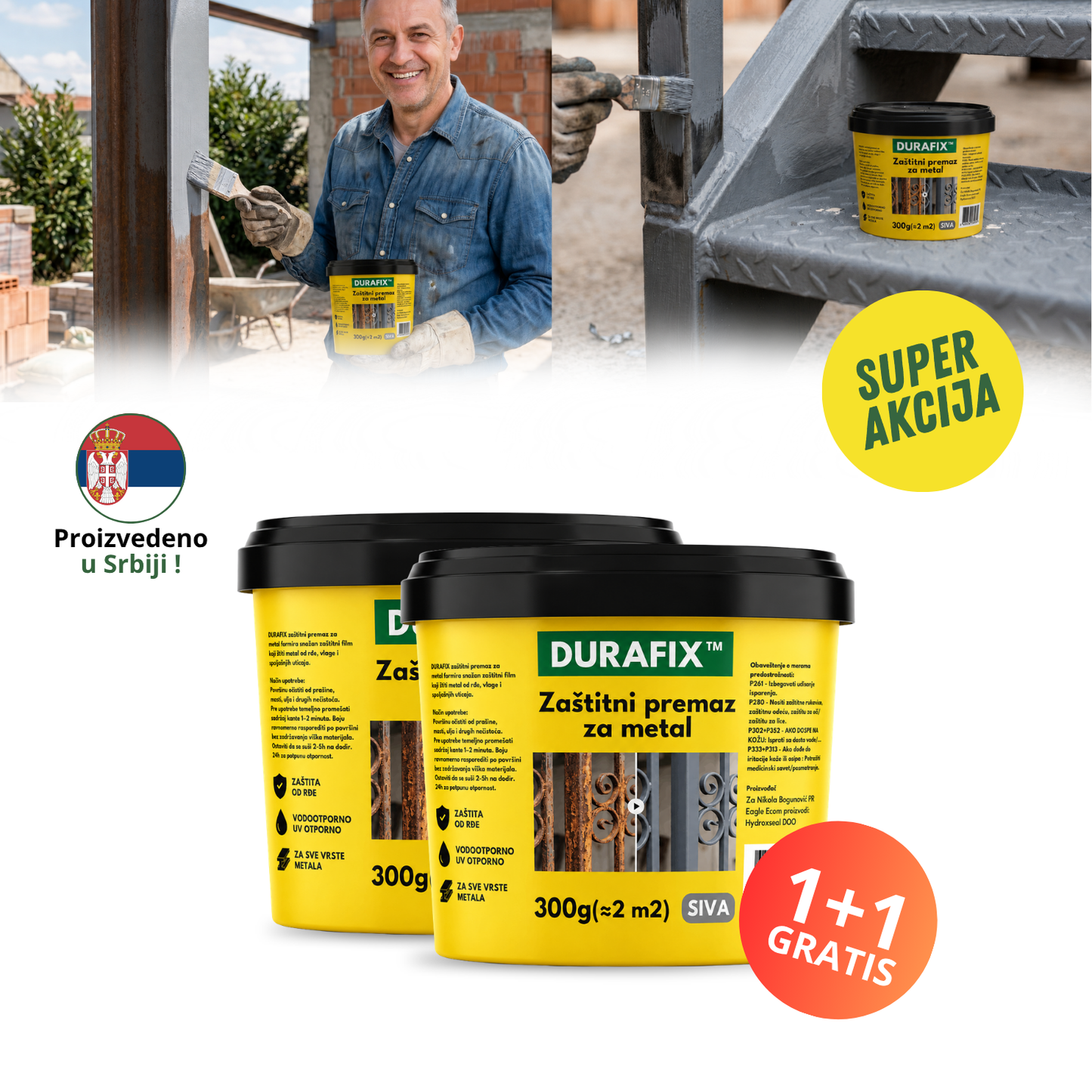AntiRust - 3 u 1 boja protiv rđe i korozije - 1+1 Gratis