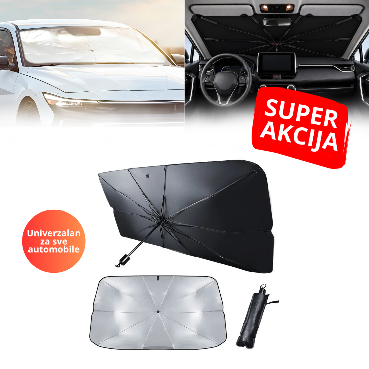 SunProtect - Reflektivni kišobran za šoferku