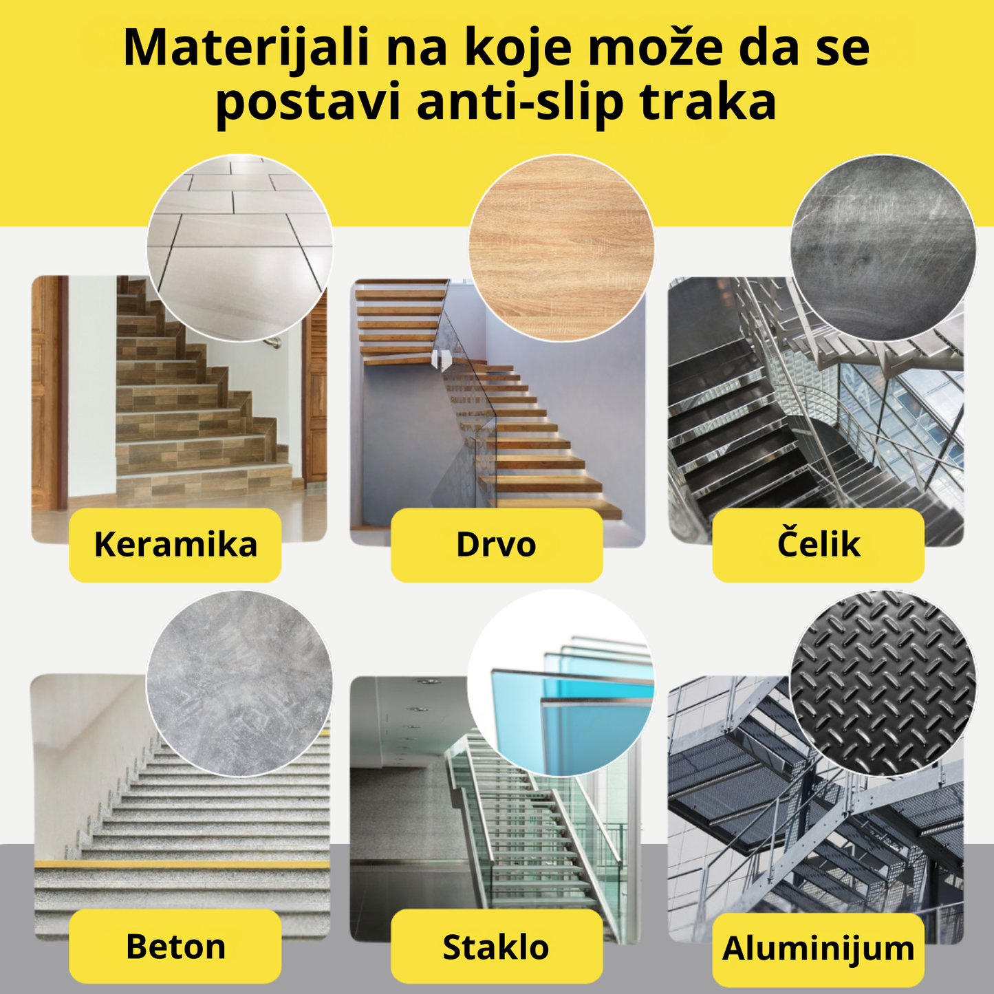 Traka protiv klizanja za stepenice i površine