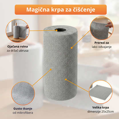 Magični ubrusi - Rolna od 50 mikrofiber ubrusa