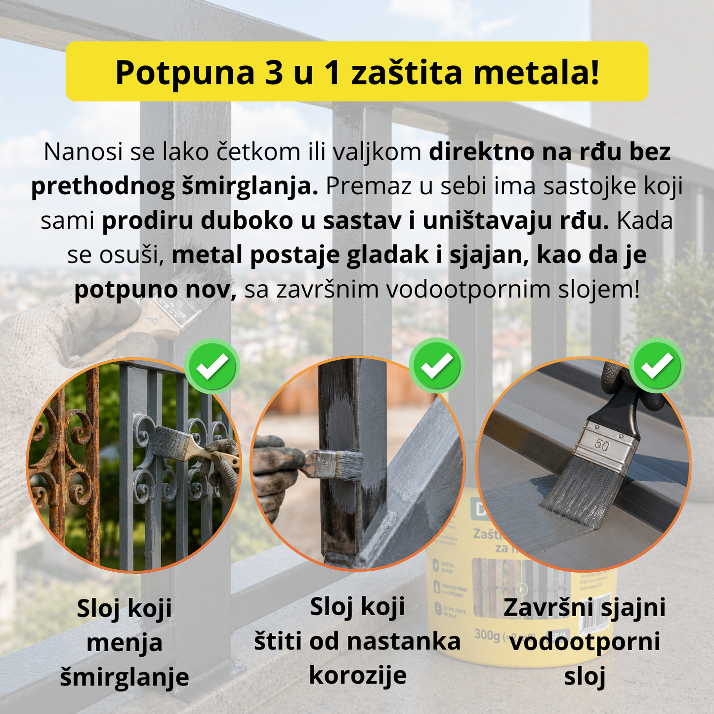 AntiRust - 3 u 1 boja protiv rđe i korozije - 1+1 Gratis