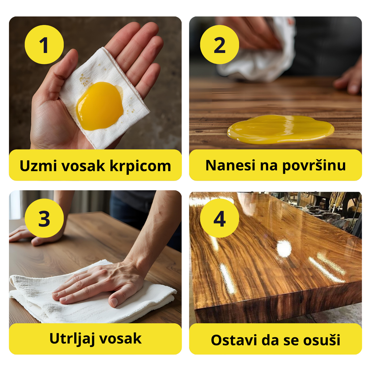 BeeWax - Vosak za obnovu drvenih i kožnih površina 1+1