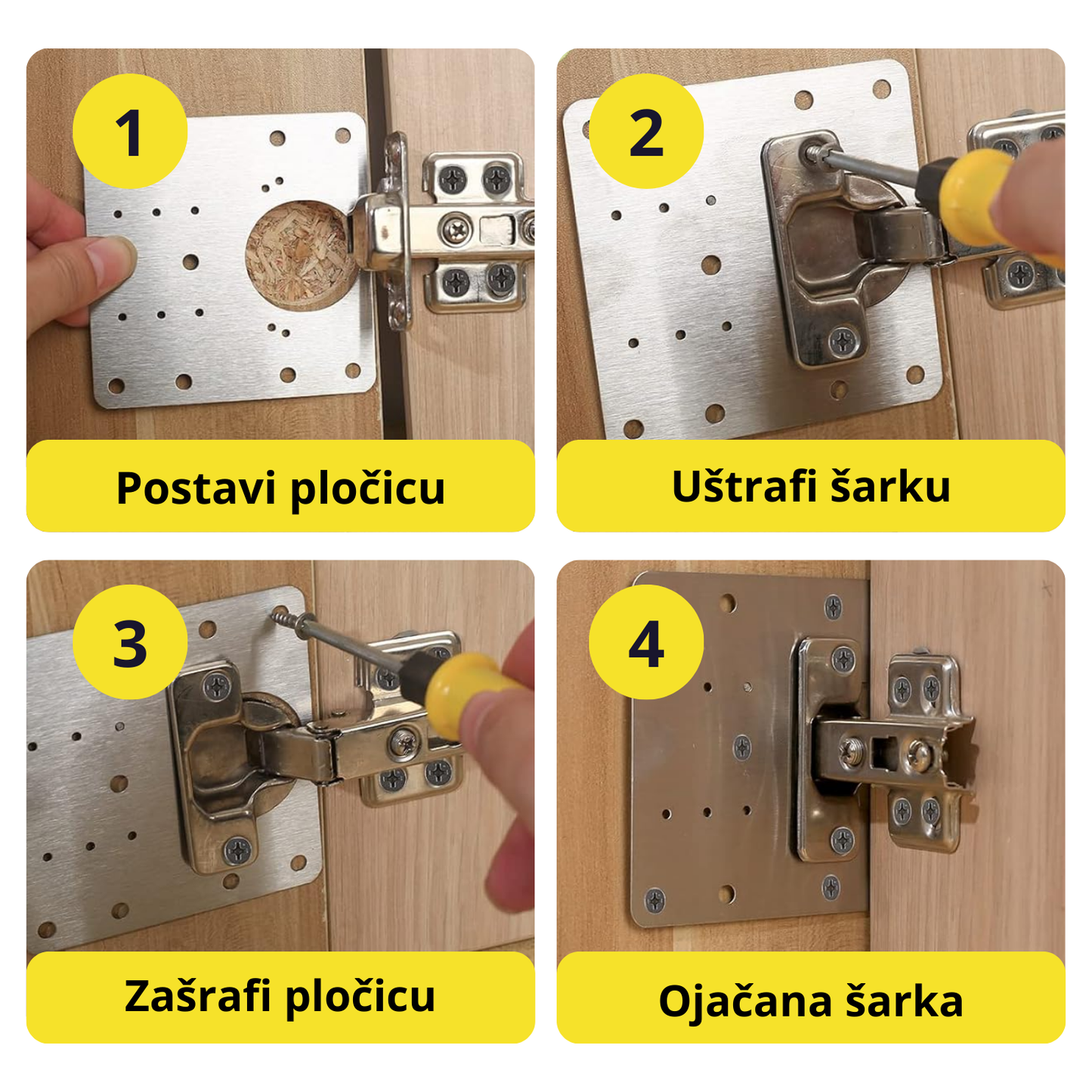 Pločice za popravku šarki