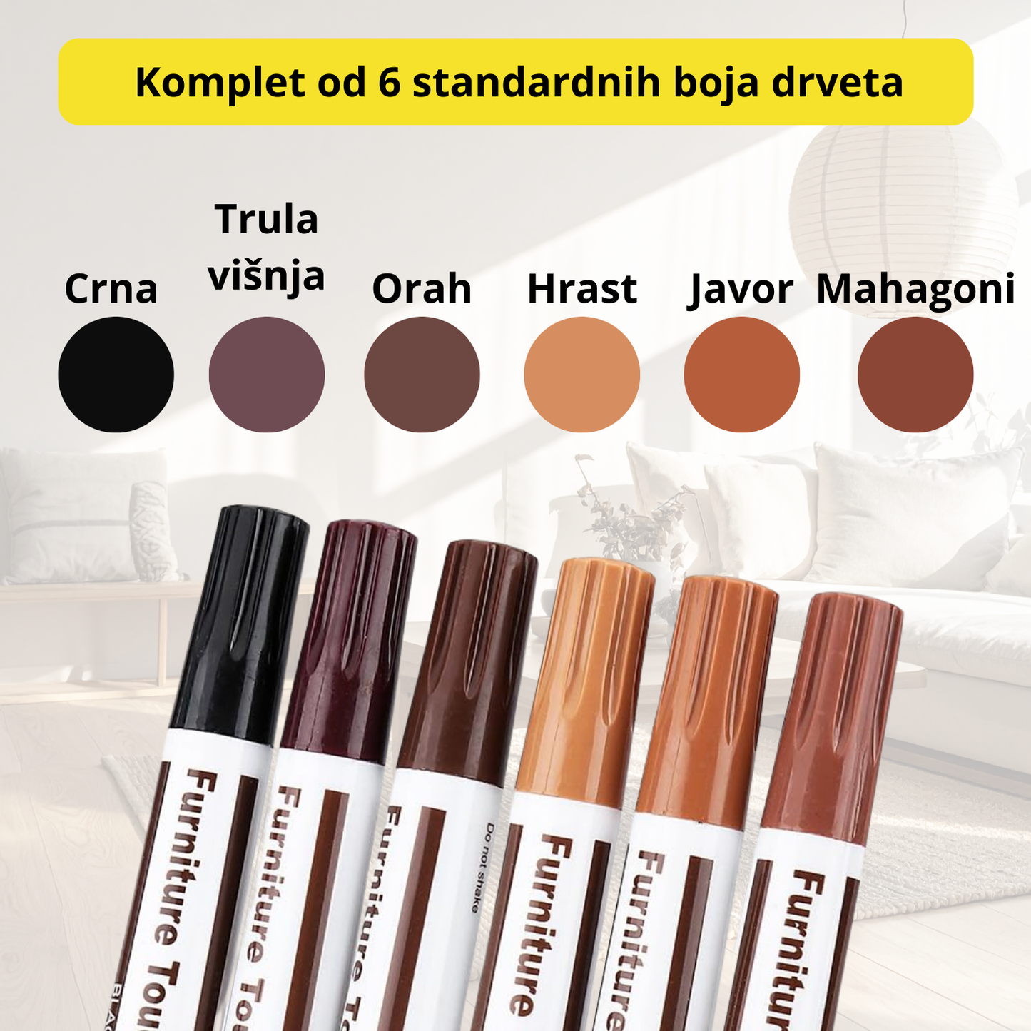 WoodFix - Set markera i voska za reparaciju drveta