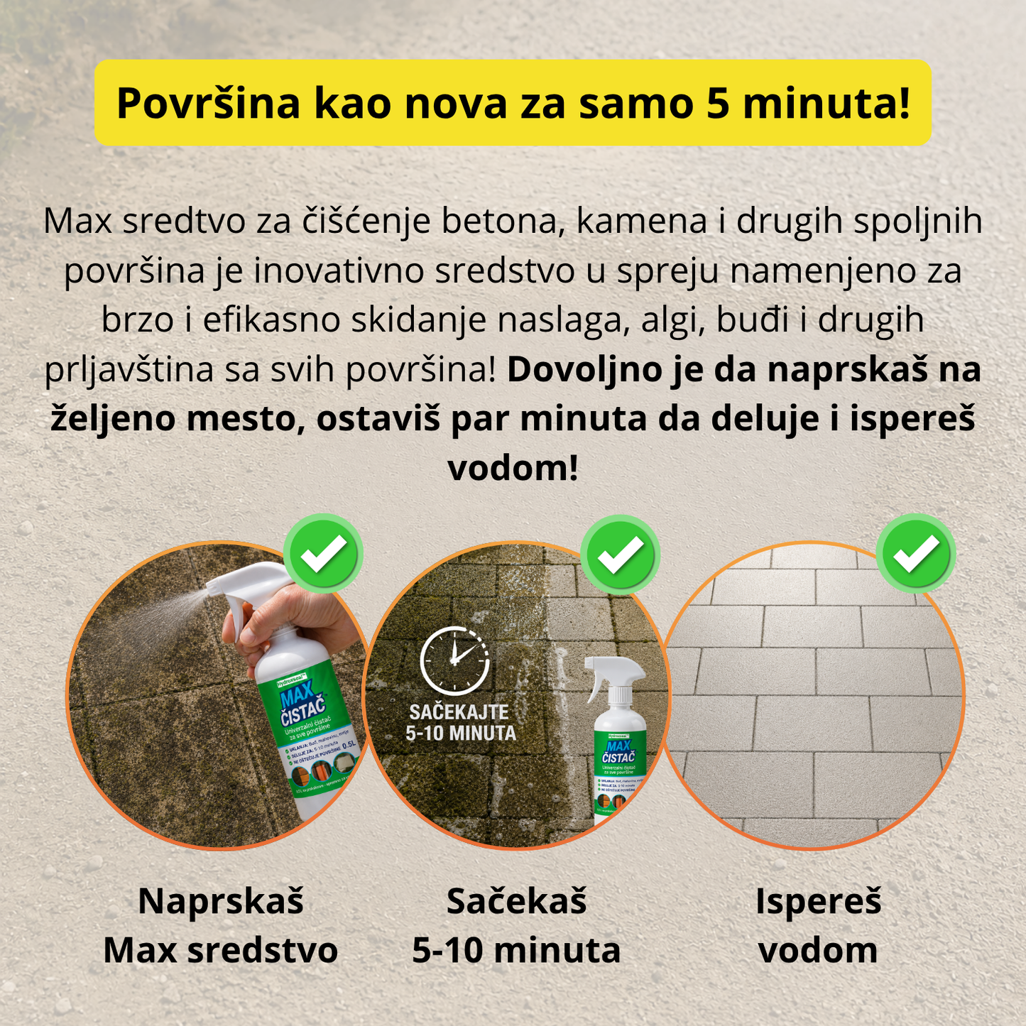 MaxClean - Sredstvo za čišćenje spoljašnjih površina - 1 + 1 Gratis