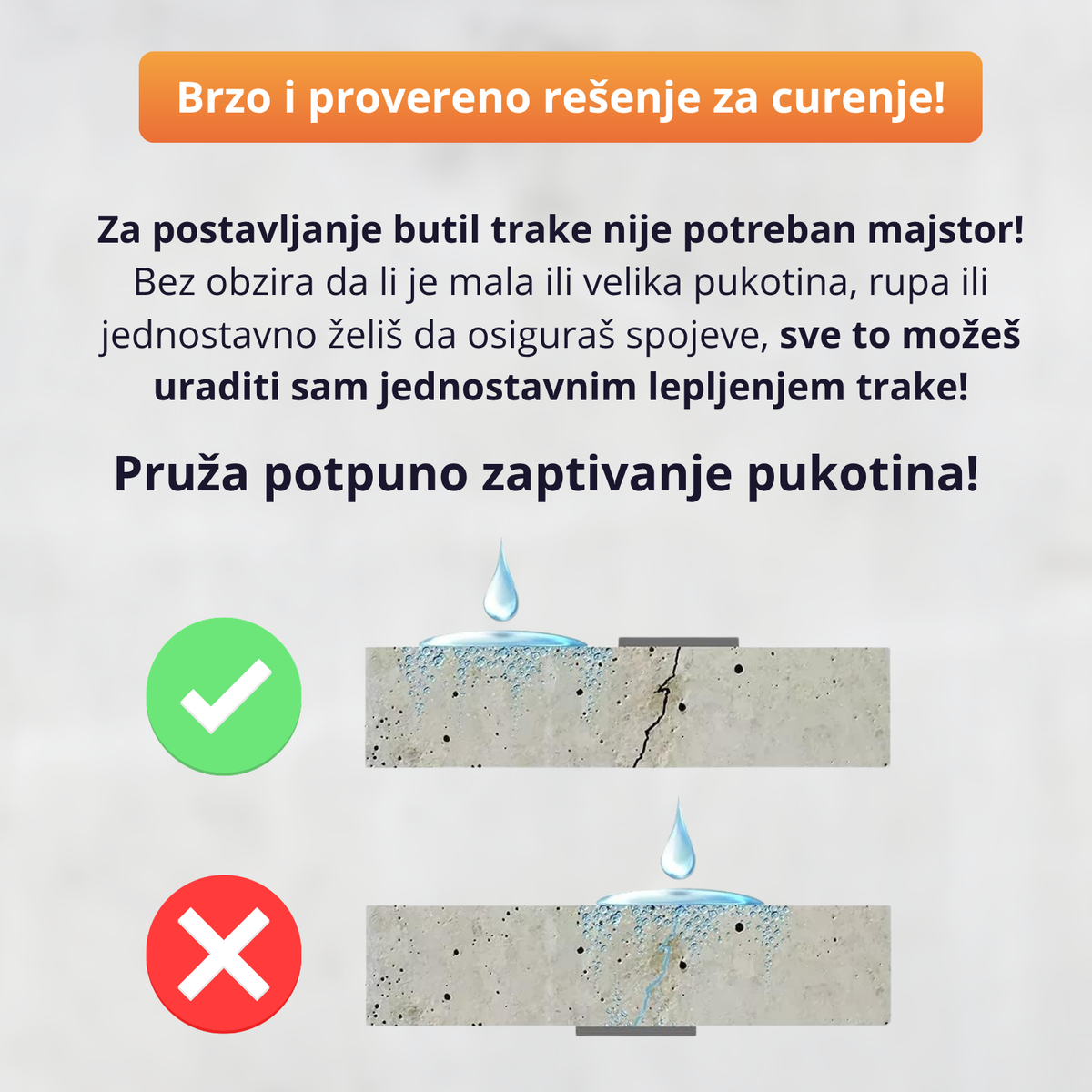 Butilska traka za zaptivanje pukotina - Ekstra jaka 5m