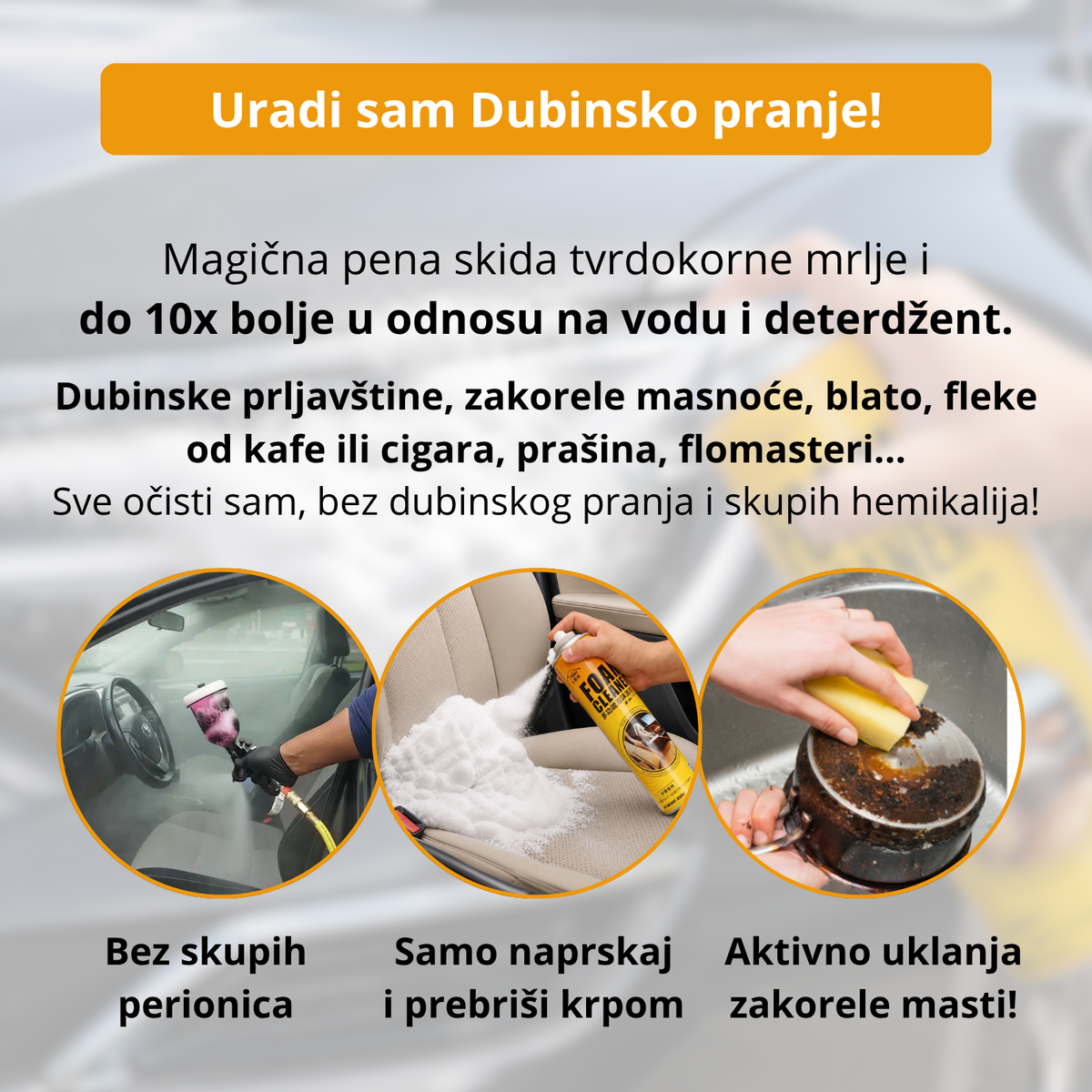 Magična pena za čišćenje + 2xMikrofiber krpe Gratis