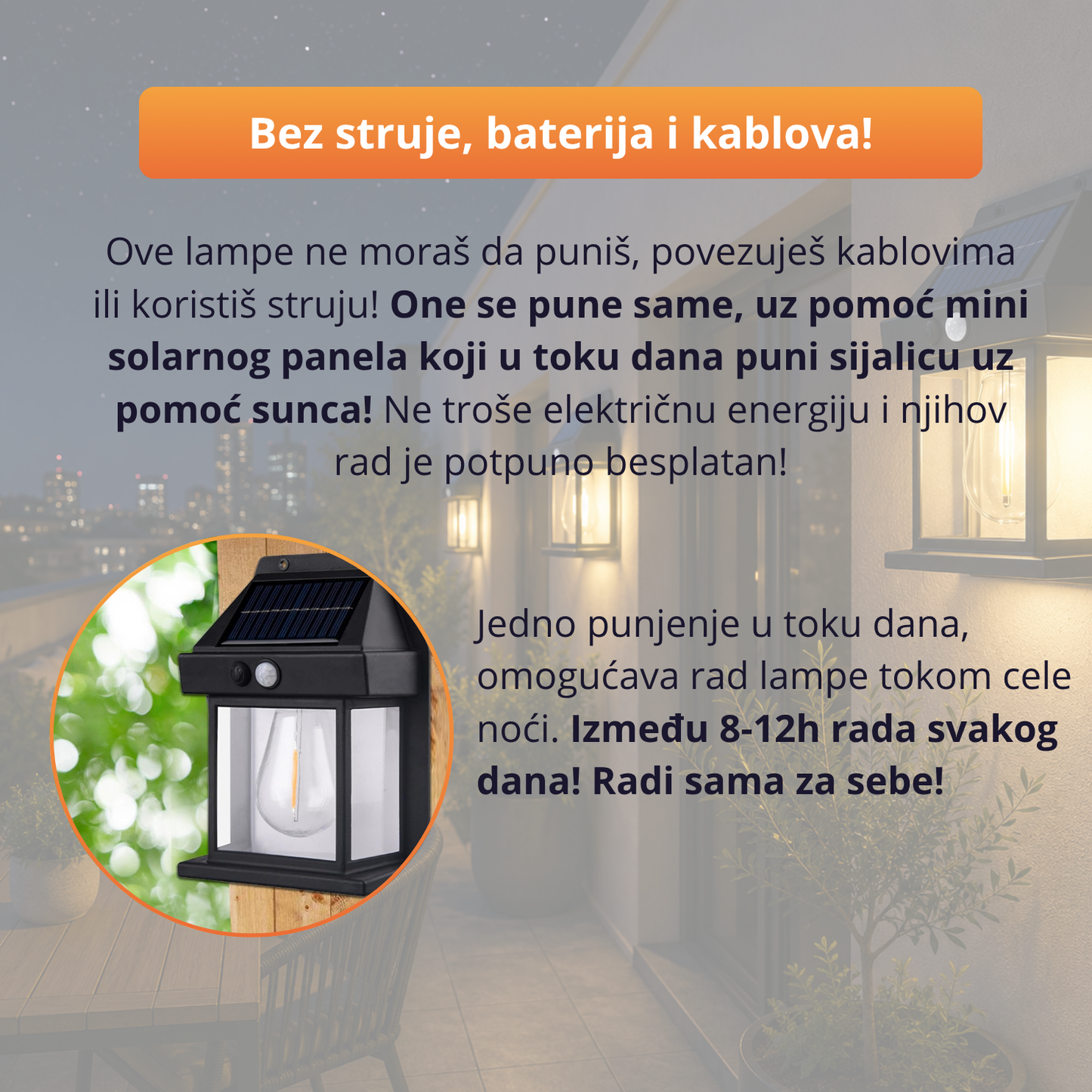 EcoGlow - Solarna fenjer lampa - 1+1 Gratis
