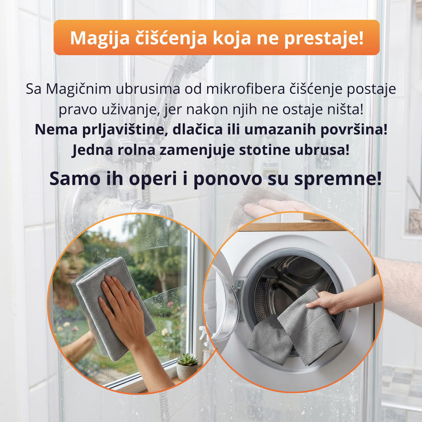 Magični ubrusi - Rolna od 50 mikrofiber ubrusa