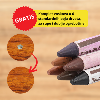 WoodFix - Set markera i voska za reparaciju drveta
