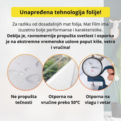 Mat Film - Folija za matiranje stakla 45x200cm