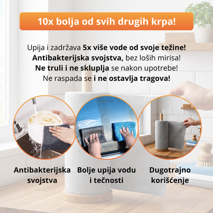 Magični ubrusi - Rolna od 50 mikrofiber ubrusa