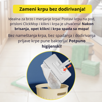 ClickMop - Mop za sve vrste krpa + 2 Mikrofiber krpe Gratis