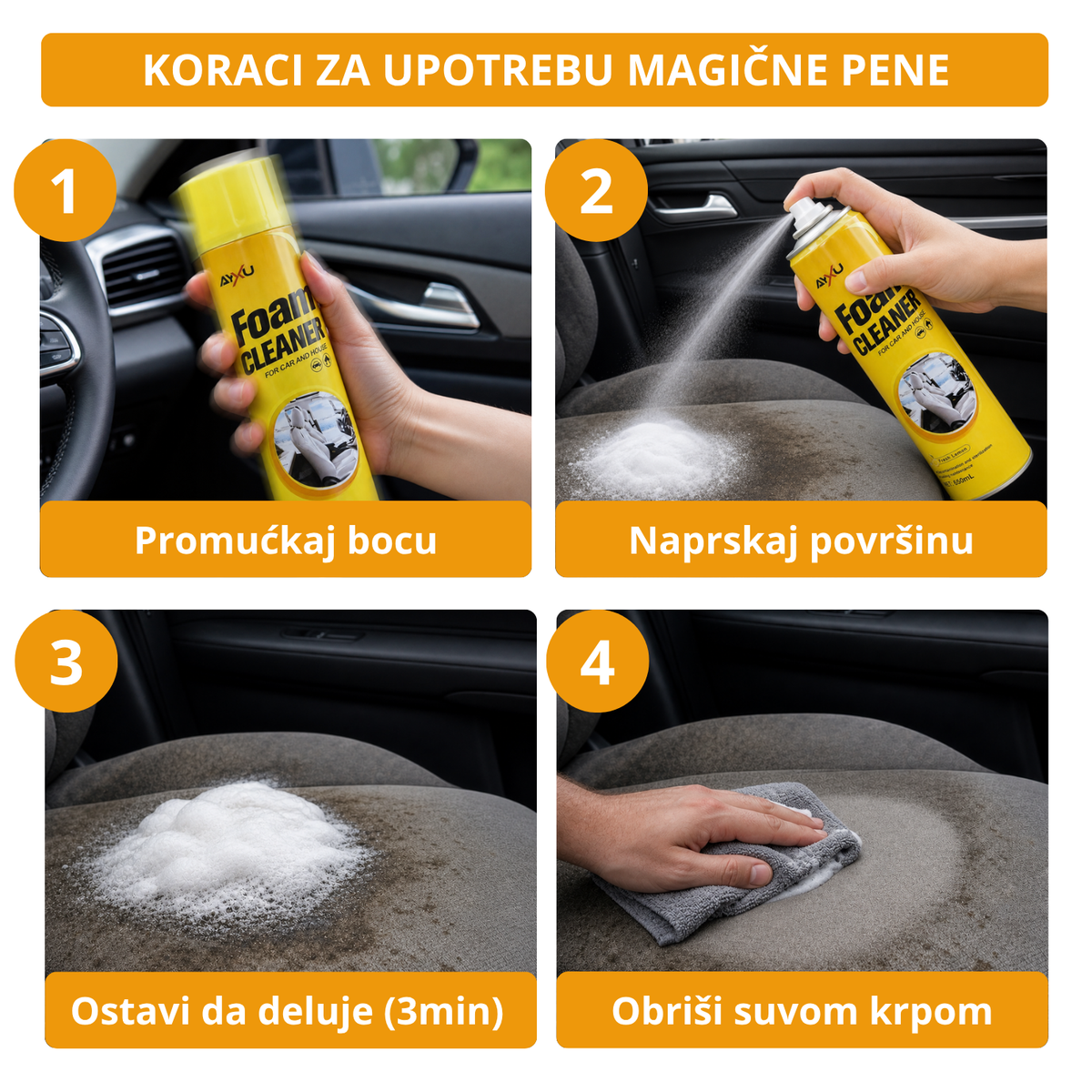Magična pena za čišćenje + 2xMikrofiber krpe Gratis