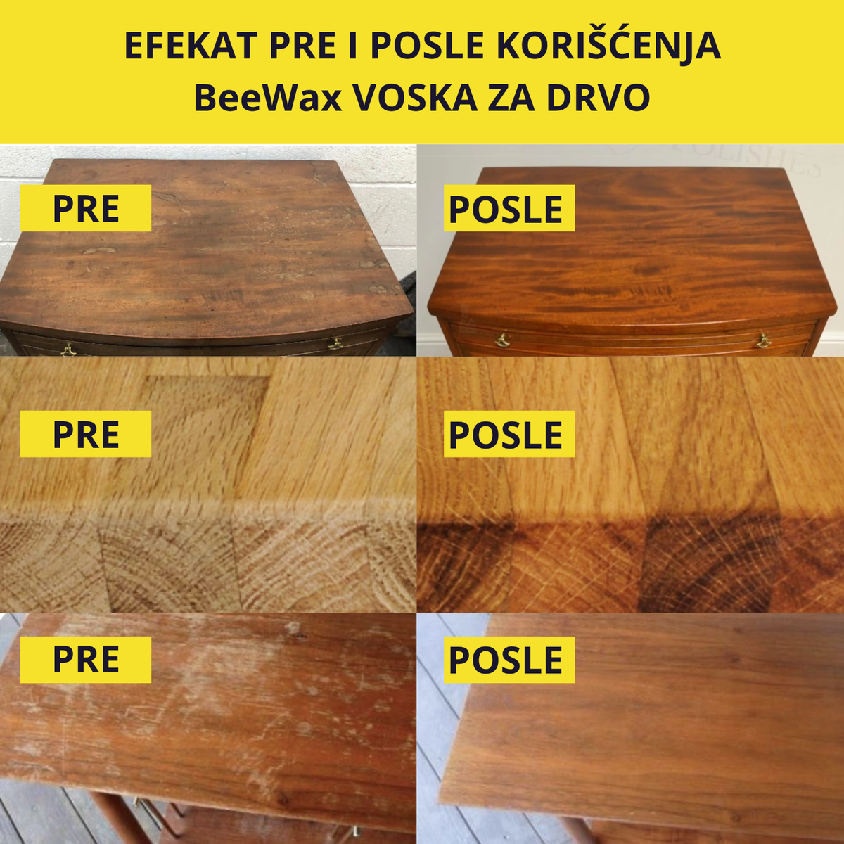 BeeWax - Vosak za obnovu drvenih i kožnih površina 1+1